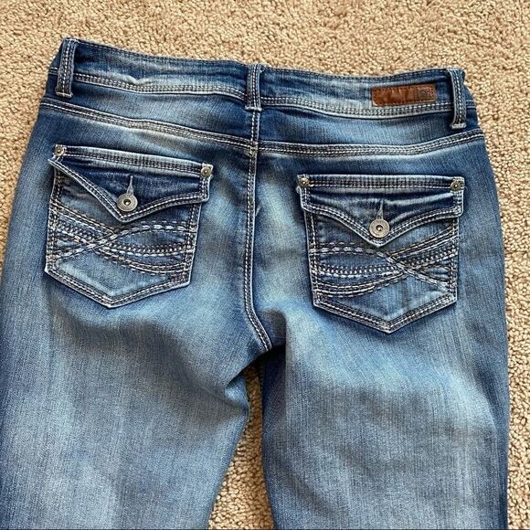 L.e.i. Ashley Low Rise Cropped Raw Hem Jeans 5 - Picture 4 of 5